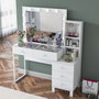 Hanah Home Mesa de Maquillaje Blanca con 10 Focos